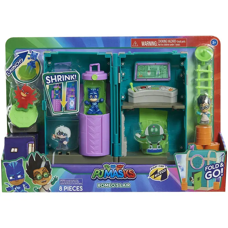 PJ Masks JPL95705 Flair Night-time Micros Romeo's Lair Playset