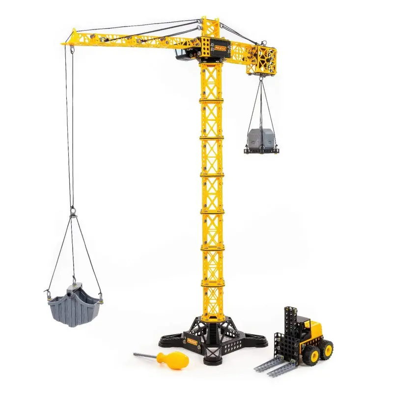 Mega Tower Crane Construction Set with Forklift