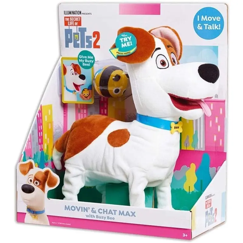Pets 2 Secret Life of Pets 2 Max Feature Plush, Talkling Interactive