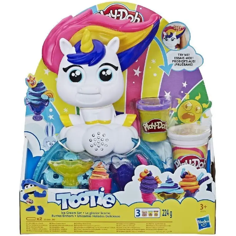 Play-doh Tootie The Unicorn Ice Cream Set with 3 Non-toxic Colors Arts & Crafts