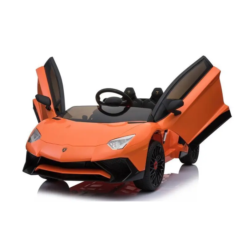 RICCO 12V 7a Lamborghini Aventador Sv Licensed Battery Powered Kids Electric Ride On Toy Car BDM0913 ORANGE Ride-on Toys