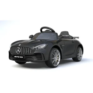 RICCO 6v 4.5a Two Motors Mercedes Benz GTR AMG Licenced Battery Powered Kids Electric Ride On Toy Car, Black Ride-on Toys