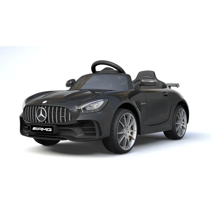 RICCO 6v 4.5a Two Motors Mercedes Benz GTR AMG Licenced Battery Powered Kids Electric Ride On Toy Car, Black Ride-on Toys