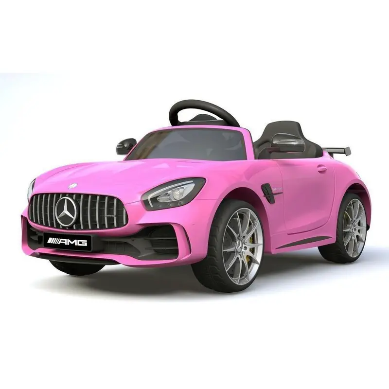 RICCO 6v 4.5a Two Motors Mercedes Benz GTR AMG Licenced Battery Powered Kids Electric Ride-on Toy Car, Pink Ride-on Toys