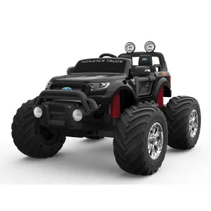 RICCO BLACK 12V Battery Ford Ranger Licenced Monster Truck 4 Motors Kids Electric Ride-on Car Ride-on Toys