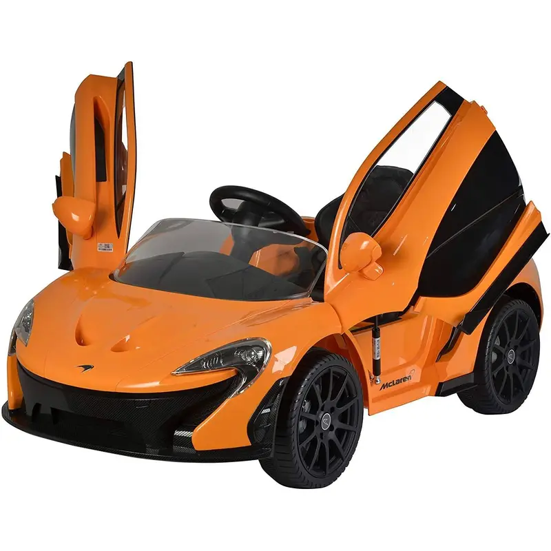 RICCO Mclaren P1 12V Battery Powered Kids Electric Ride-on Toy Car Orange Ride-on Toys