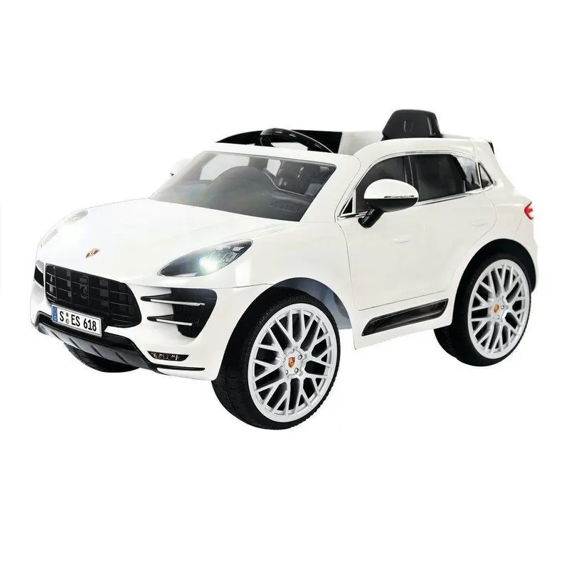Rollplay Germany Premium Porsche Macan Turbo 6v Battery Premium Ride-on Car, White Ride-on Toys