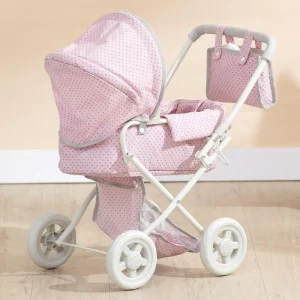 Teamson Ol-00003 Dots Princess Baby Doll Deluxe Stroller - Pink & Gray Dolls