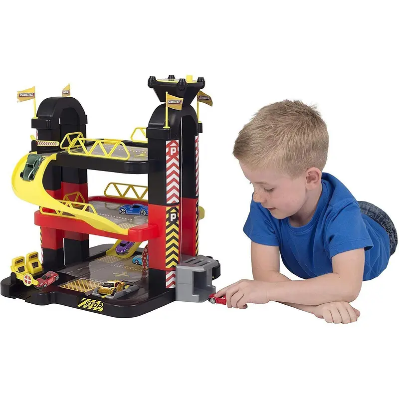 Teamsterz 3 Level Tower Garage + 5 Die-cast Cars Playset