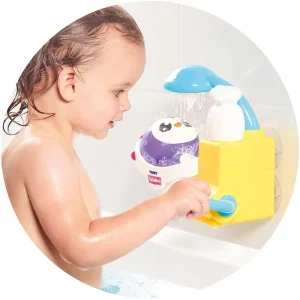 TOMY Toomies Shower & Scrub Penguin Baby Bath Toy Baby & Toddler