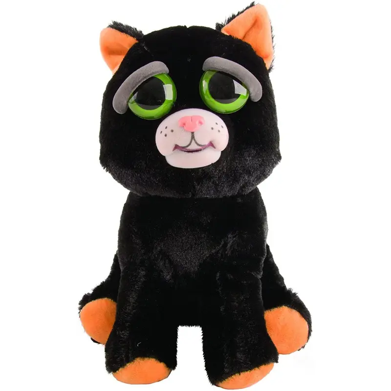 Feisty Pets Katy Cobweb Black Cat 8-inch Plush
