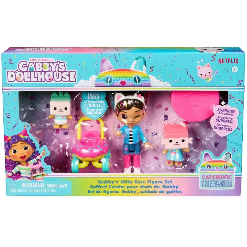 Gabby's Dollhouse Kitty Care Figure Set