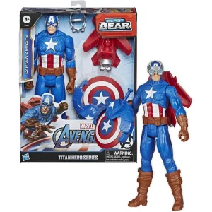 Marvel Avengers Titan Hero Series Blast Gear Captain America, 30-cm