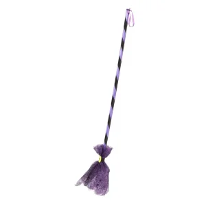Purple Cobweb Witch Broom 85cm