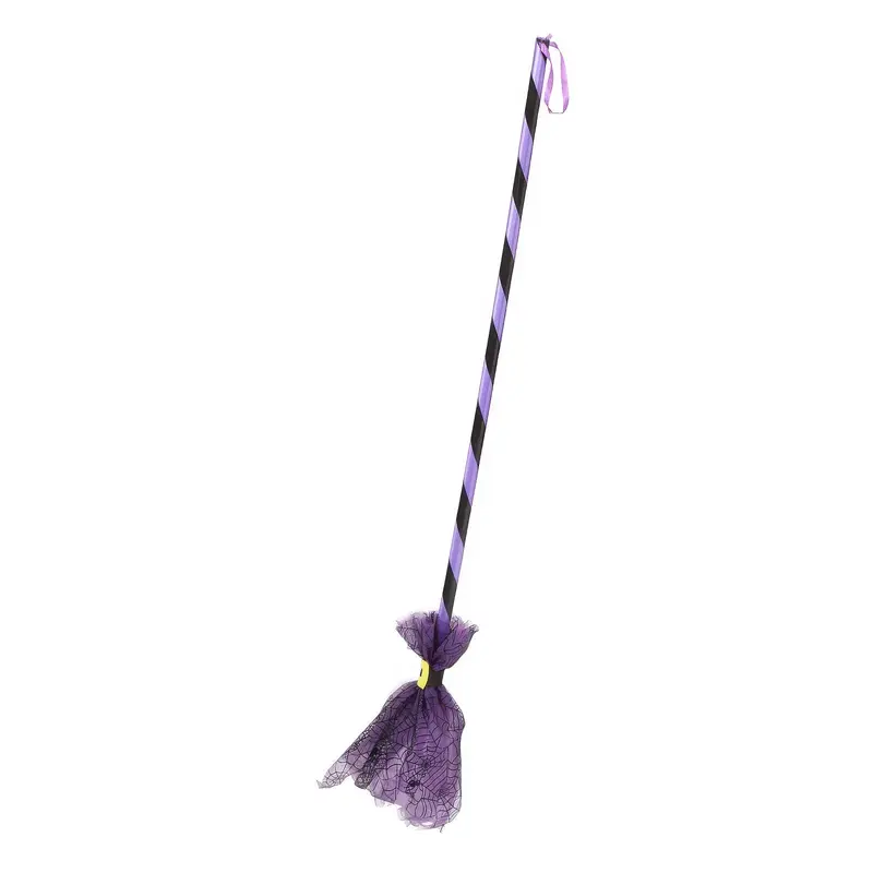 Purple Cobweb Witch Broom 85cm