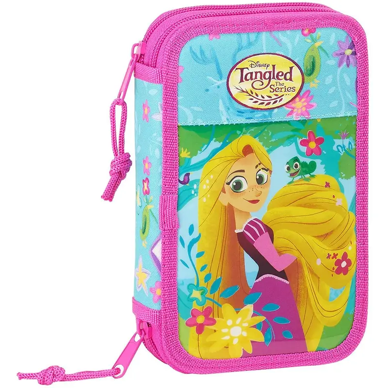 Disney Tangled Double Pencil Case Filled with Stationery