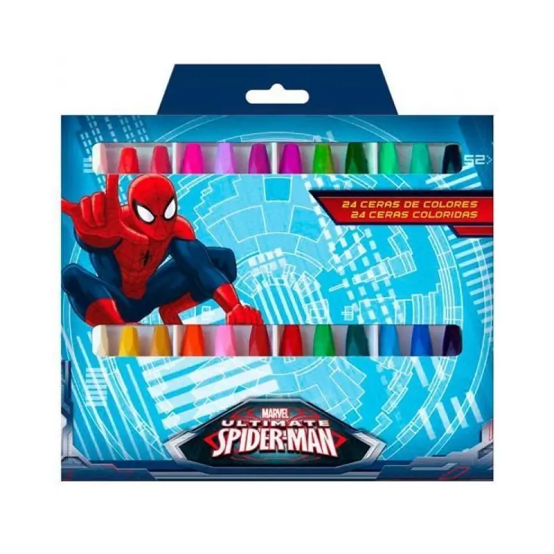 Marvel Ultimate Spider-Man 24 Coloured Crayons