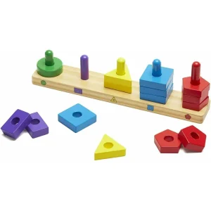 Melissa & Doug 10379 Stack and Sort Board Wooden Educational Toy