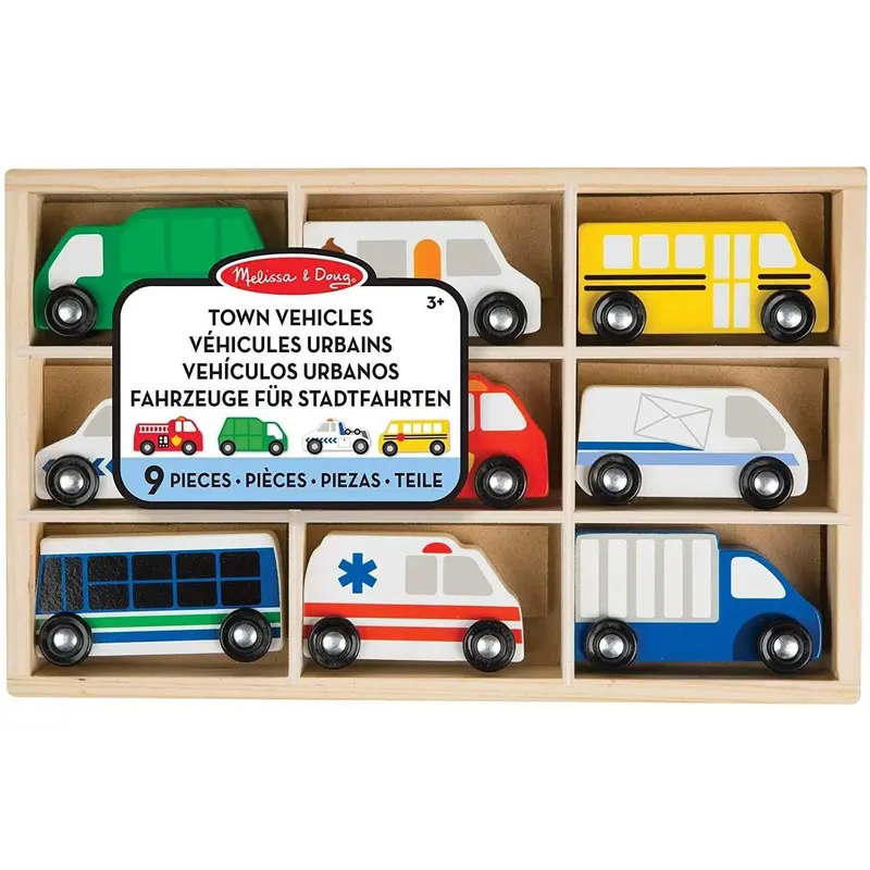 Melissa & Doug 13170 Wooden Town Vehicles Set