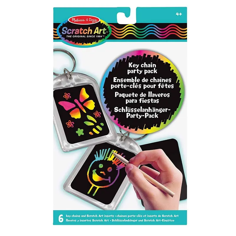 Melissa & Doug 15921 Scratch Art Key Chain Party Pack