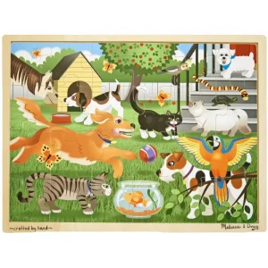 Melissa & Doug 19059 Pets Wooden Jigsaw Puzzle - 24 Pieces