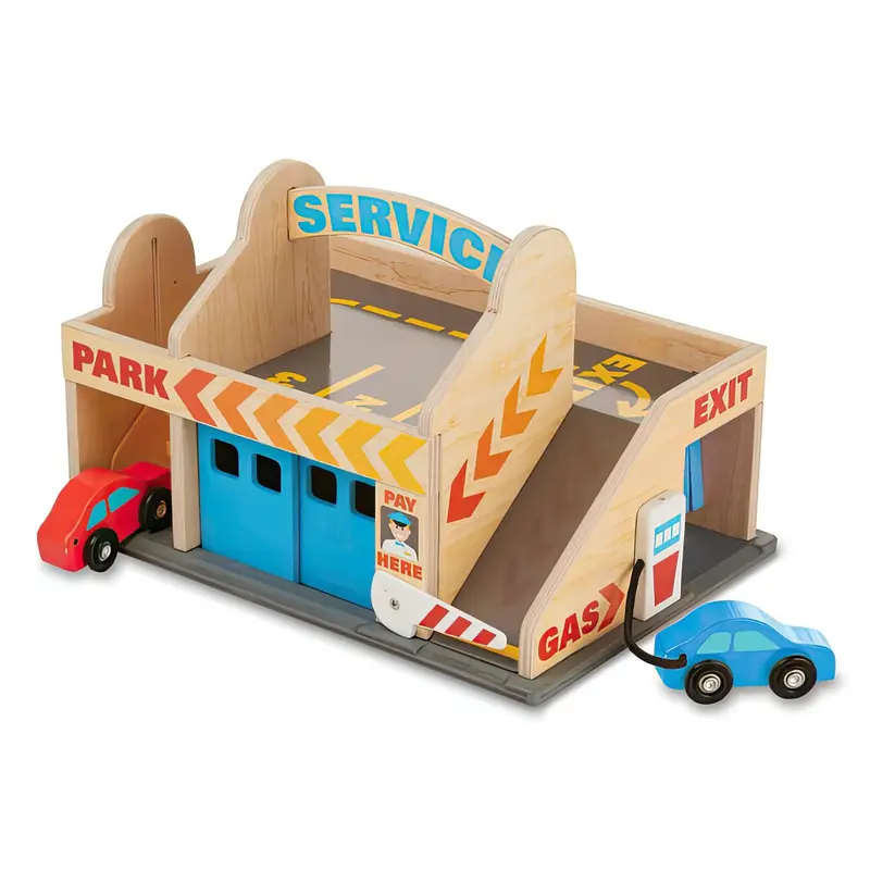 Melissa & Doug Service Station Parking Garage