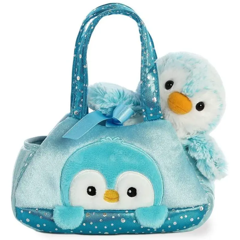 AURORA 32834 Fancy Pals Peek-a-boo Pom Pom Penguin Blue
