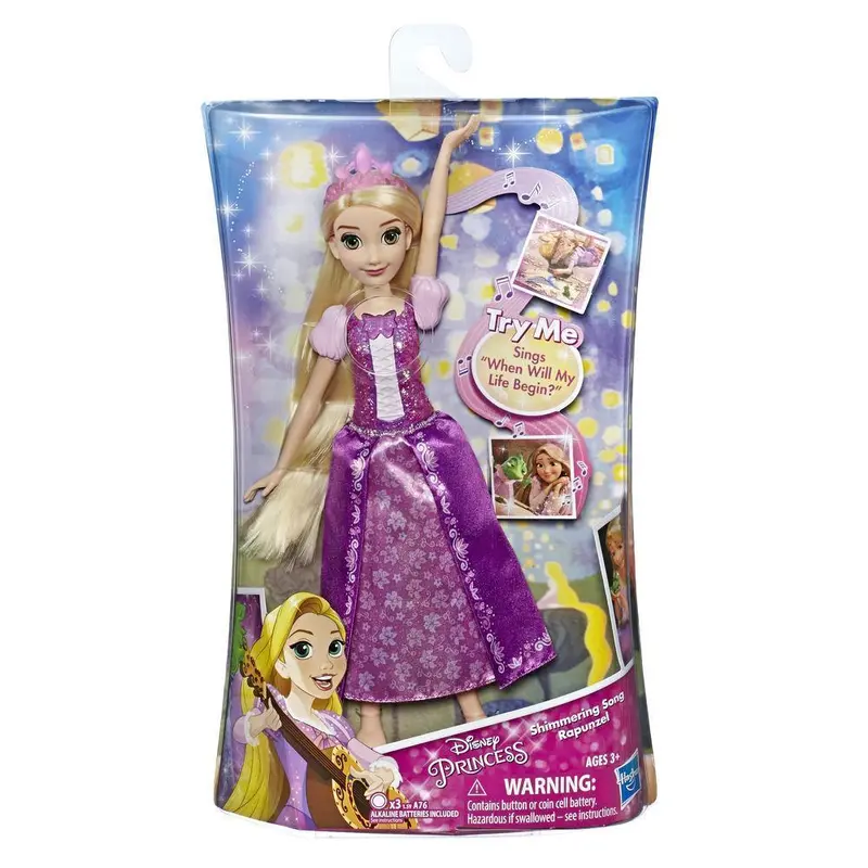 Disney Princess E3149 Shimmering Song Rapunzel, Singing Doll