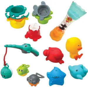 Infantino Hand- Eye Coordination Splish & Splash Bath 17 Piece Toy