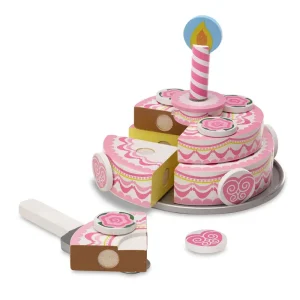 Melissa & Doug 14069 Triple-layer Party Cake - Wooden Play Food