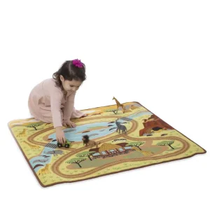 Melissa & Doug 19428 Round The Savanna Safari Rug
