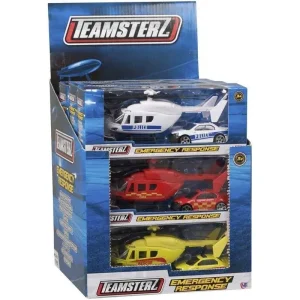 Teamsterz Emergency Response Helicopter & Car Playsets