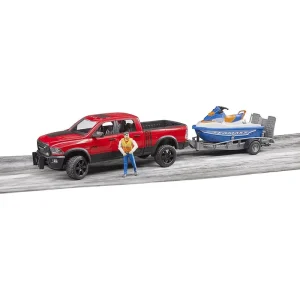 Bruder 02503 Power Wagon with Trailer and Personal Water Craft with Driver