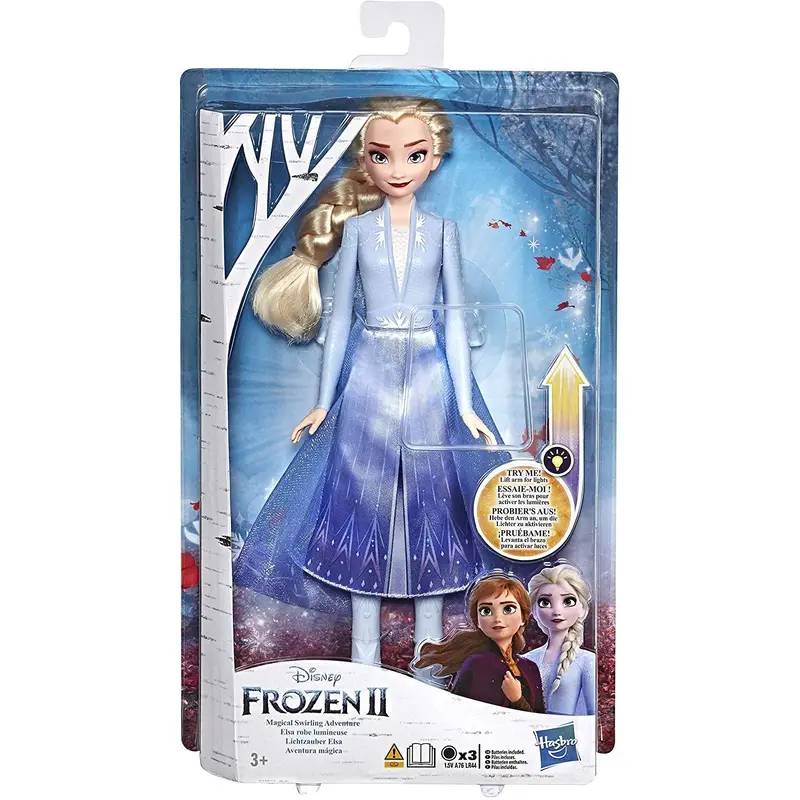 Disney Frozen Elsa Magical Swirling Adventure Fashion Doll That Lights Up