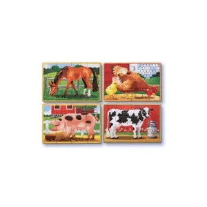 Melissa & Doug 13793 Farm Animals Puzzles In A Box
