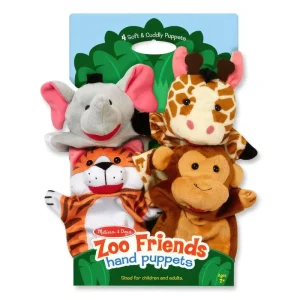 Melissa & Doug 19081 Zoo Friends Hand Puppets (set of 4)