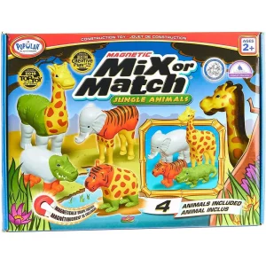 POPULAR PLAYTHINGS Mix Or Match Animals, Magnetic Toy Play Set, Jungle