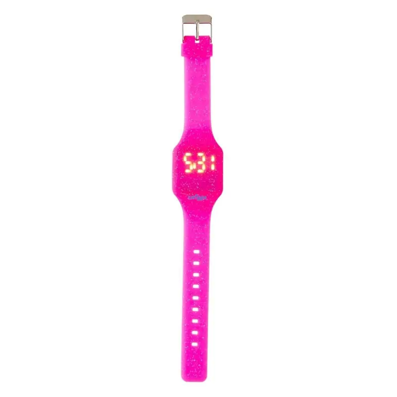 Smiggle 442917 Watch This Space Children's Digital Watch, Colour Pink
