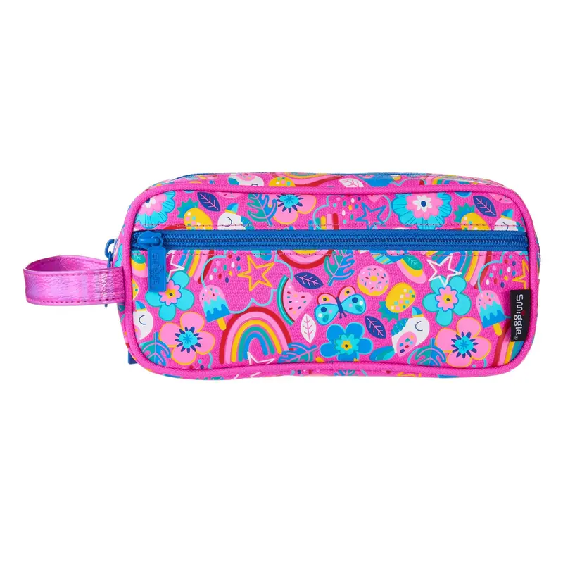 Smiggle Flow 3 In 1 Pencil Case - Pink/blue