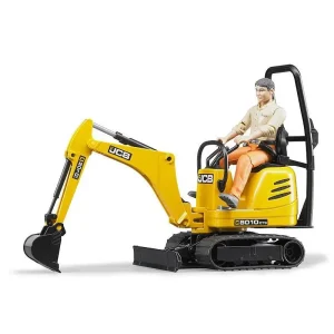 Bruder Bworld JCB Micro Excavator 8010 CTS and Construction Worker