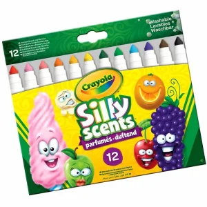 Crayola Silly Scents Broadline Sweet Markers, 12 Colours