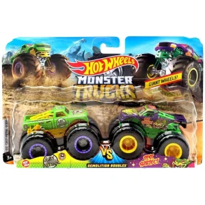 Hot Wheels Monster Trucks Demolition Doubles - A51 Patrol Vs Test Subject