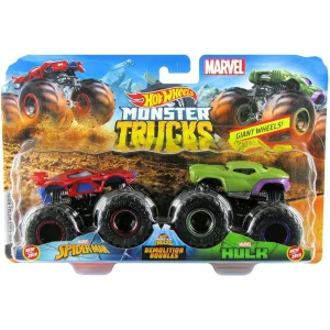 Hot Wheels Monster Trucks Demolition Doubles - Spiderman Vs Hulk