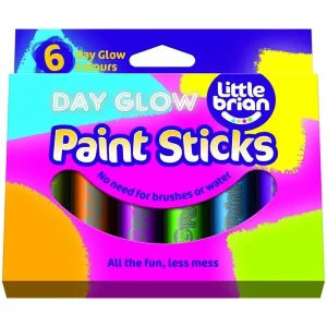 Little Brian Day Glow Paint Sticks 6 Pack