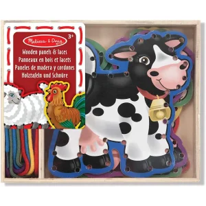 Melissa & Doug 13781 Animals Lace & Trace Farm Activity Set