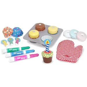 Melissa & Doug 14019 Wooden Cupcake Set