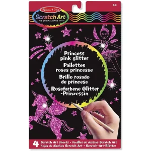 Melissa & Doug 15810 Princess Pink Glitter Scratch Art Boards