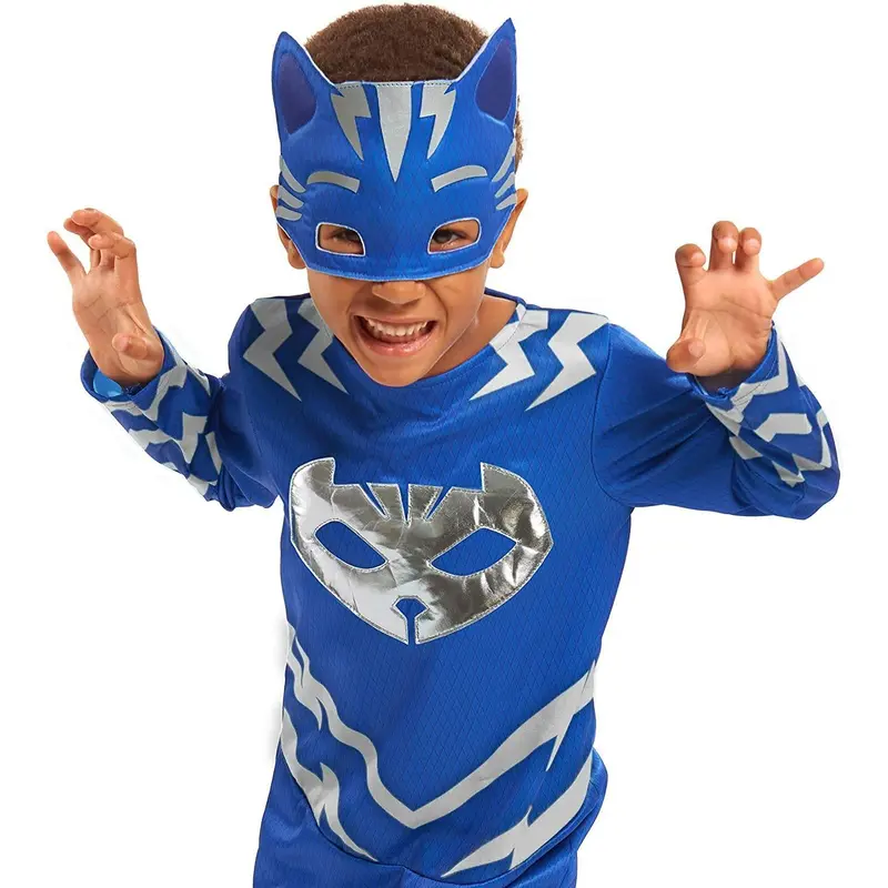 New! PJ Masks Turbo Blast Catboy Silver Accents Costume Set