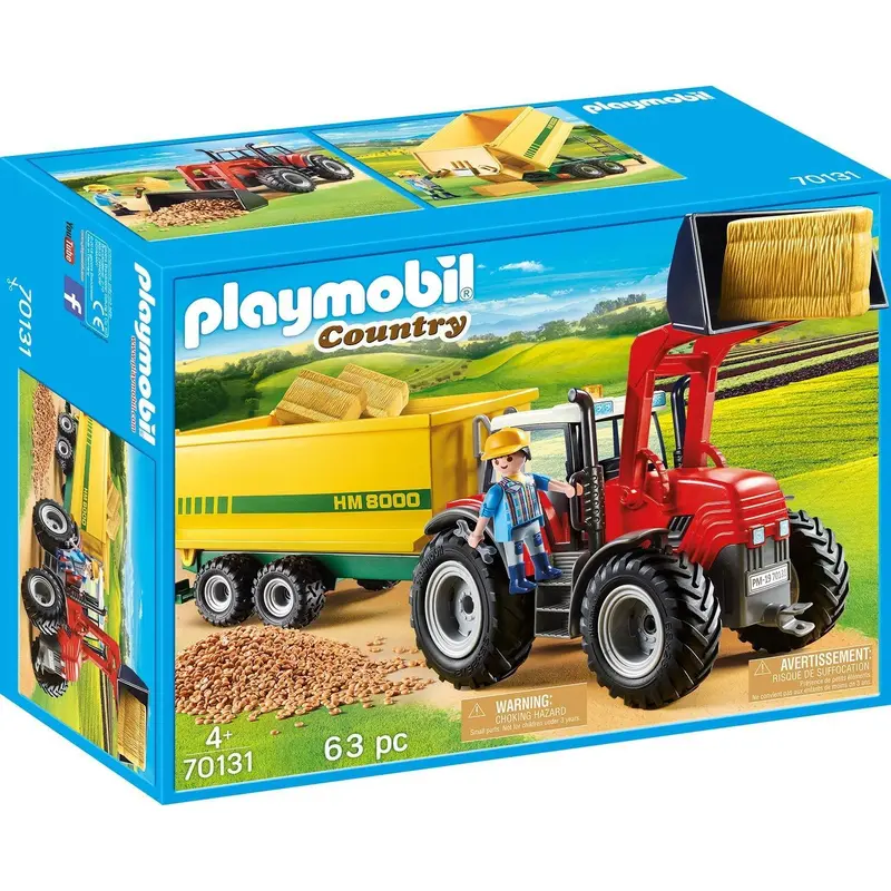 Playmobil 70131 Tractor with Feed Trailer Playset