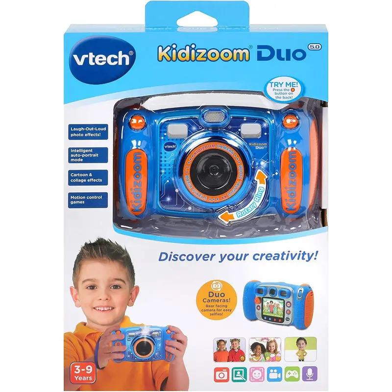 Vtech Kidizoom Duo 5.0 Kids Digital Camera - Blue